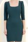 Rochie din stofa albastru petrol scurta tip creion cu umeri bufanti si perle - StarShinerS 5 - StarShinerS.ro