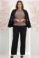 Bluza dama din georgette mocha cu croi larg accesorizata cu perle - StarShinerS 2 - StarShinerS.ro