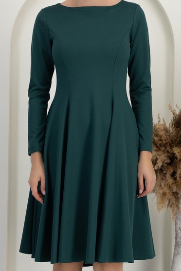 Rochie din jersey verde inchi...