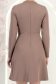 Rochie stofa mocha scurta croi in a cu buzunare in fata - StarShinerS 6 - StarShinerS.ro
