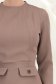 Rochie stofa mocha scurta croi in a cu buzunare in fata - StarShinerS 4 - StarShinerS.ro