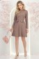 Rochie stofa mocha scurta croi in a cu buzunare in fata - StarShinerS 3 - StarShinerS.ro