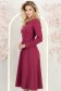 Rochie stofa zmeura midi in clos cu nasturi decorativi - StarShinerS 3 - StarShinerS.ro