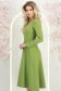 Rochie stofa verde midi in clos cu nasturi decorativi - StarShinerS 3 - StarShinerS.ro