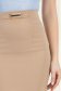 Fusta din stofa bej midi tip creion cu accesoriu metalic - StarShinerS 5 - StarShinerS.ro