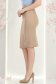 Fusta din stofa bej midi tip creion cu accesoriu metalic - StarShinerS 3 - StarShinerS.ro