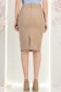 Fusta din stofa bej midi tip creion cu accesoriu metalic - StarShinerS 4 - StarShinerS.ro