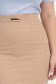 Fusta din stofa bej midi tip creion cu accesoriu metalic - StarShinerS 4 - StarShinerS.ro