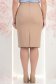Fusta din stofa bej midi tip creion cu accesoriu metalic - StarShinerS 3 - StarShinerS.ro