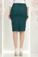 Fusta din stofa verde-inchis midi tip creion cu accesoriu metalic - StarShinerS 4 - StarShinerS.ro