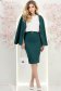 Fusta din stofa verde-inchis midi tip creion cu accesoriu metalic - StarShinerS 2 - StarShinerS.ro