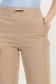 Pantaloni lungi din stofa bej evazati cu buzunare laterale si accesoriu in talie- StarShinerS 6 - StarShinerS.ro