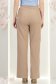 Pantaloni lungi din stofa bej evazati cu buzunare laterale si accesoriu in talie- StarShinerS 4 - StarShinerS.ro