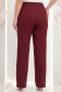 Pantaloni lungi din stofa visinii evazati cu buzunare laterale si accesoriu un talie- StarShinerS 2 - StarShinerS.ro