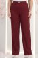 Pantaloni lungi din stofa visinii evazati cu buzunare laterale si accesoriu un talie- StarShinerS 1 - StarShinerS.ro