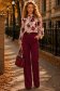 Pantaloni lungi visinii evazati cu buzunare laterale si accesoriu un talie- StarShinerS 2 - StarShinerS.ro