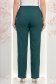 Pantaloni lungi din stofa verde-inchis evazati cu accesoriu in talie - StarShinerS 2 - StarShinerS.ro