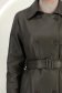 Palton din piele ecologica khaki cu un croi drept accesorizat cu cordon 5 - StarShinerS.ro