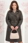 Palton din piele ecologica khaki cu un croi drept accesorizat cu cordon 1 - StarShinerS.ro