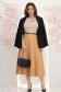 Fusta din stofa mocha midi in clos cu accesoriu tip curea - StarShinerS 1 - StarShinerS.ro