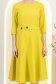 Rochie stofa verde lime midi in clos cu nasturi decorativi - StarShinerS 5 - StarShinerS.ro