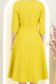 Rochie stofa verde lime midi in clos cu nasturi decorativi - StarShinerS 6 - StarShinerS.ro