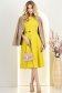 Rochie stofa verde lime midi in clos cu nasturi decorativi - StarShinerS 7 - StarShinerS.ro
