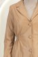 Trench din piele ecologica bej cambrat cu elastic in talie 7 - StarShinerS.ro