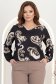 Bluza dama din viscoza neagra cu croi larg cu decolteu in v 1 - StarShinerS.ro