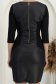 Rochie din piele eco si jersey neagra scurta tip creion cu buzunare laterale si nasturi decorativi 7 - StarShinerS.ro
