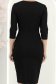 Rochie din denim si stofa elastica neagra tip creion scurta cu fermoar frontal - StarShinerS 5 - StarShinerS.ro