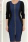Rochie din denim si stofa elastica neagra tip creion scurta cu fermoar frontal - StarShinerS 4 - StarShinerS.ro