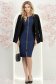 Rochie din denim si stofa elastica neagra tip creion scurta cu fermoar frontal - StarShinerS 3 - StarShinerS.ro