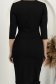 Rochie din piele ecologica si stofa elastica neagra tip creion cu fermoar frontal - StarShinerS 7 - StarShinerS.ro