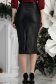 StarShinerS černá sukně typ tužky přes koleno vyrobeno z ekokůže 4 - StarShinerS.cz