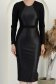 StarShinerS černá šaty přes koleno typ tužky jersey 5 - StarShinerS.cz