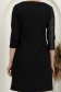 Rochie din jersey si piele ecologica tip croco neagra scurta cu un croi drept si maneci trei-sferturi - StarShinerS 6 - StarShinerS.ro