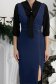 Sarafan din denim albastru-inchis tip creion cu decolteu in v - StarShinerS 5 - StarShinerS.ro