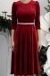 Rochie din catifea visinie in clos cu umeri bufanti si aplicatii cu perle pe cordon - StarShinerS 7 - StarShinerS.ro