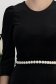 Rochie din catifea neagra in clos cu umeri bufanti si aplicatii cu perle pe cordon - StarShinerS 5 - StarShinerS.ro