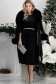 Rochie din catifea neagra in clos cu umeri bufanti si aplicatii cu perle pe cordon - StarShinerS 4 - StarShinerS.ro