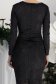 Rochie din catifea cu sclipici neagra tip creion cu drapaje laterale - StarShinerS 6 - StarShinerS.ro