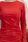 Rochie din catifea cu sclipici rosie tip creion cu drapaje laterale - StarShinerS 7 - StarShinerS.ro