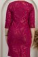 Rochie din modal roz midi cu un croi drept si maneci trei-sferturi - StarShinerS 6 - StarShinerS.ro