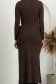 StarShinerS hnědá šaty přes koleno typ tužky pletení 6 - StarShinerS.cz