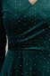 Rochie din catifea verde scurta in clos cu decolteu petrecut si sclipici- StarShinerS 4 - StarShinerS.ro