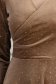 Rochie din catifea mocha scurta in clos cu decolteu petrecut si sclipici- StarShinerS 4 - StarShinerS.ro