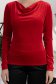 Bluza din catifea rosie mulata cu decolteu cazut - StarShinerS 6 - StarShinerS.ro