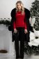 Bluza din catifea rosie mulata cu decolteu cazut - StarShinerS 3 - StarShinerS.ro