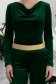 Bluza din catifea verde mulata cu decolteu cazut - StarShinerS 5 - StarShinerS.ro